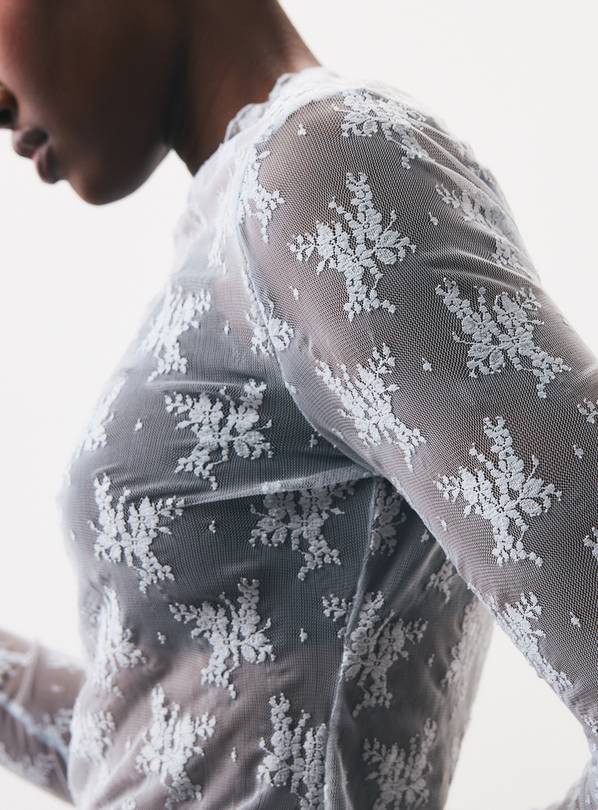 Light Blue Lace Second Skin Top 6
